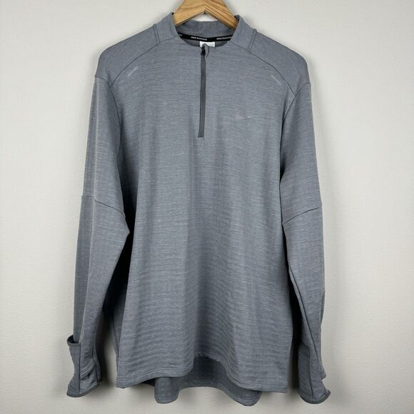 Nike Therma Fit Repel Element 1/4 Zip Running Men's Pullover Gray XXL DD5662-084 - Picture 2 of 8